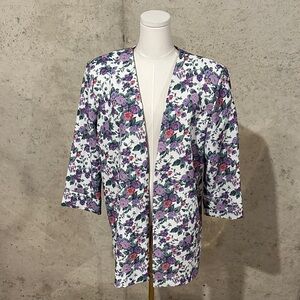 Nahmani 80s 90s Vintage Floral Jacket | Garden Party Layering | Women’s Size 12
